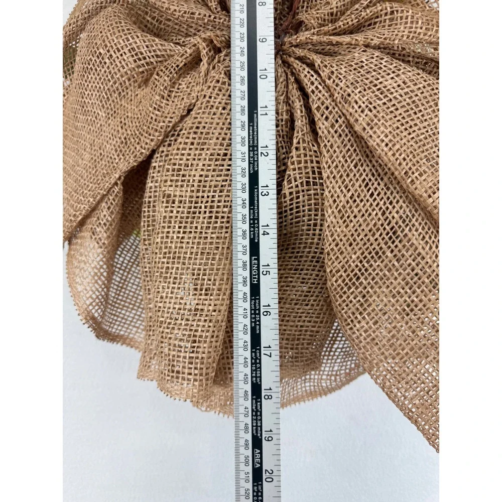 Unbranded Fall Floral Burlap Wreath Orange Hydrangea Deco Mesh Harvest Decor